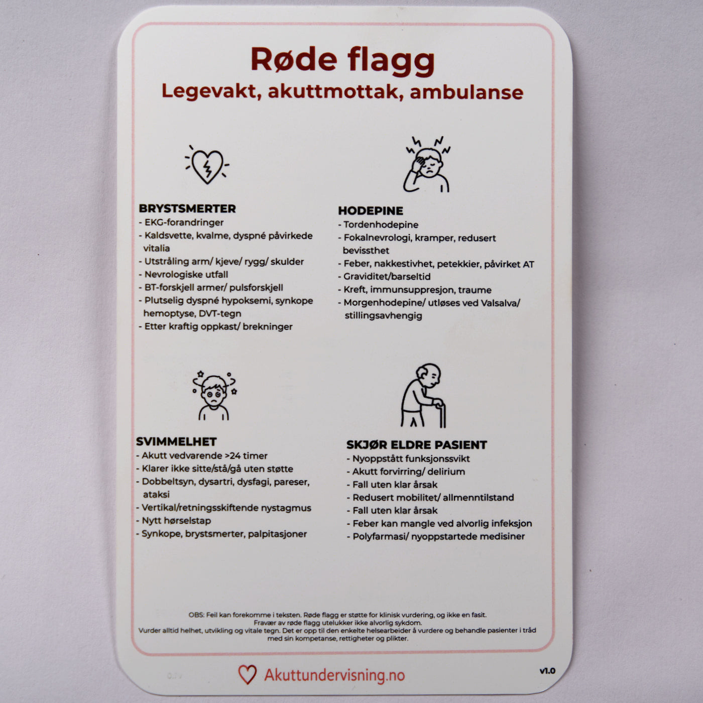 Huskekort i røde flagg