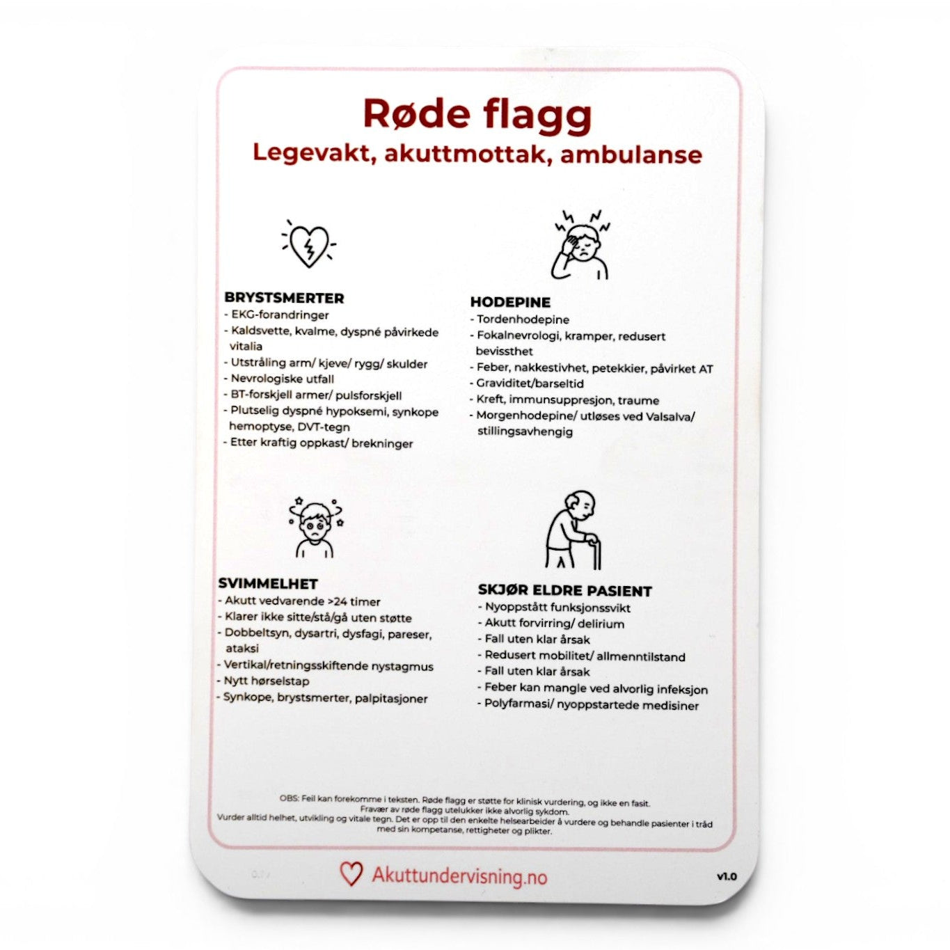 Huskekort i røde flagg