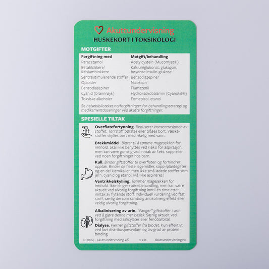Huskekort i toksikologi