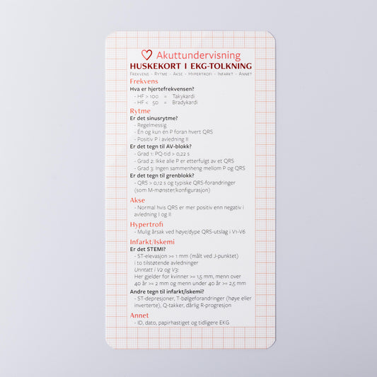 Huskekort i EKG-tolkning