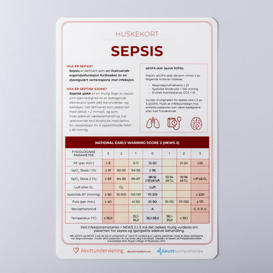 Huskekort i sepsis