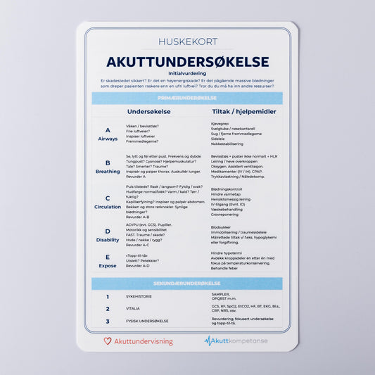 Huskekort i akuttundersøkelse