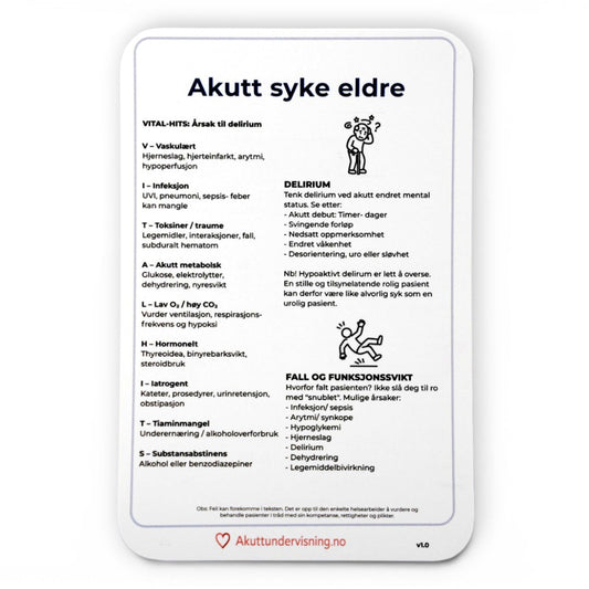Huskekort i akutt syke eldre